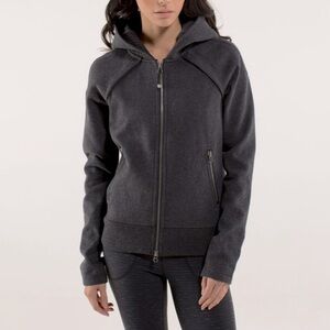 ♥️Like NEW Lululemon Happy Yin Year Hoodie Heathered Black / Grey sz 4